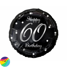 Folija balon - 60 Črno srebrn